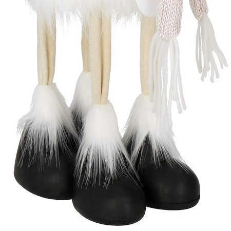 Renifer świateczny 48 cm figurka świecący łoś biały