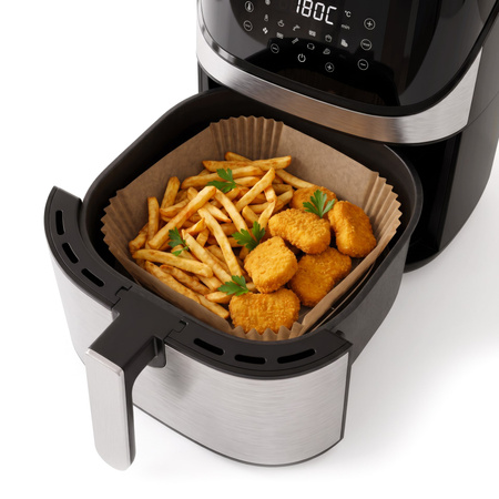 Wkłady do Airfryer 100 szt. 20 x 20 cm papierowe tacki do frytkownicy beztłuszczowej