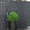 Taśma ogrodzeniowa PVC 26 m x 19 cm 1200 g/m2 z klipsami mocującymi 20 szt. antracyt