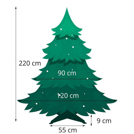 Choinka sztuczna premium 220 cm sosna diamentowa gęsta