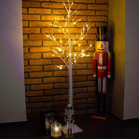 Drzewko świecące 120 cm brzoza LED dekoracja świąteczna