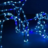Renifer Led świąteczny z saniami 210 cm świetlna dekoracja biały zimny, niebieski flash