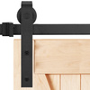 System drzwi przesuwnych 183 cm barn door z ozdobnymi okuciami, prowadnica do 100 kg czarny