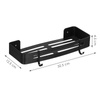 Półka łazienkowa wisząca pod prysznic 32x12 cm stal nierdzewna loft czarna