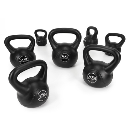 Kettlebell do ćwiczeń 20 kg hantla, odważnik treningowy ABS kula czarna
