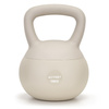 Kettlebell miękki 10 kg ciężar do ćwiczeń, kula treningowa, fitness, beżowy