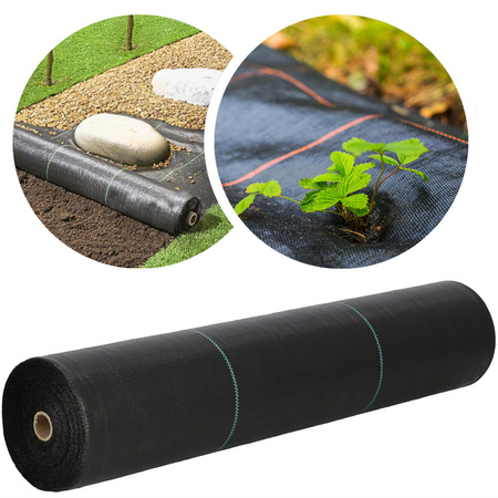 Agrowłóknina mata antychwastowa 100x0,8 m agrotkanina czarna 70g/m2