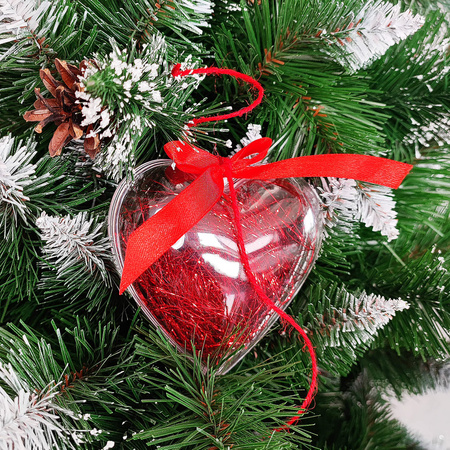 Bombka akrylowa 10cm serce plastikowe decoupage