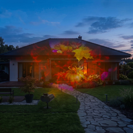 Projektor, rzutnik laserowy na dom, ścianę 12 slajdów, świąteczny, Halloween, pilot, timer