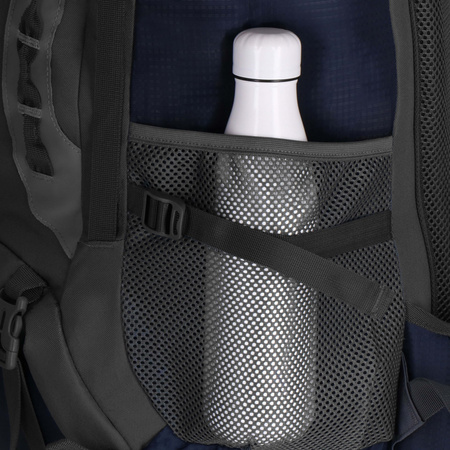 Plecak trekkingowy 60 L turystyczny survival kemping, z gwizdkiem granatowy