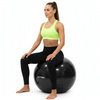 Piłka fitness 85 cm do ćwiczeń pilates i jogi z pompką, gimnastyczna, czarna