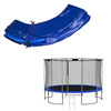 Siatka do trampoliny zewnętrzna z osłoną na sprężyny 396 cm 13 FT 8 słupków niebieska