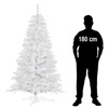 Choinka sztuczna jodła ze stojakiem 220 cm drzewko świąteczne, nowoczesna białe