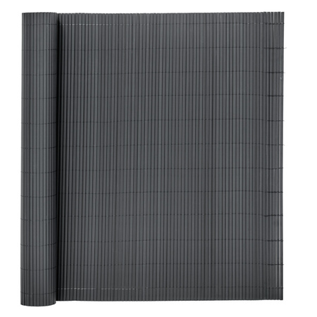 Osłona PVC maskująca 500x160 cm mata na balkon, taras, ogrodzenie, ciemnoszara