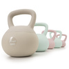 Kettlebell miękki 4 kg ciężar do ćwiczeń, kula treningowa, fitness, jasnoróżowy