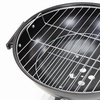 Grill węglowy okrągły, ruszt 41 cm zamykany grill ogrodowy z pokrywą czarno-czerwony